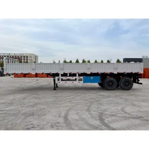 2 Axle Side Board Trailer 60ton Fence Trailer Truck Semi Trailer Side Wall Cargo Trailers for Bulk Cargo Transportation