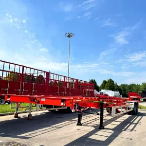 2 Axle Trailer Shipping Container Trailer 20ft 40ft 50 ton Skeletal Trailer
