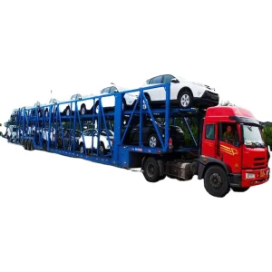 2 Axles 2 Deck Car Carrier Truck Trailer 16M 8 Units Vehicle Transporter Semi Trailers SUV Jeep Transport