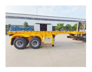 2 Axles 20ft & 40Ft Steel Skeleton Trailer 20ft Container Chassis Semi Trailer With Skeleton Features