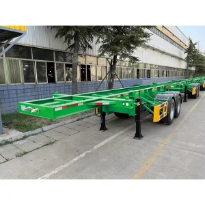2 Axles 20ft Container Skeleton Semi Trailer Steel 50T Max Payload