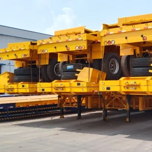 2 Axles 40ft Light Duty Flat Bed Semi Trailer for Cargo