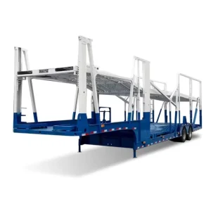 2 Axles 6-8 Units Steel Car Carrier Semi Trailer with 30+ Ton Payload Steel Construction for Vehicle Transport