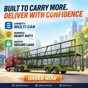 2 Axles Double Deck Car Carrier Semi Trailer 8-12 Units Vehicle Transport Truck