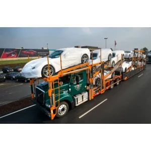 2 Axles Heavy Duty Steel Semi Trailer Car Carrier Trailer 8 Car Transport European Style Customizable Truck Trailer