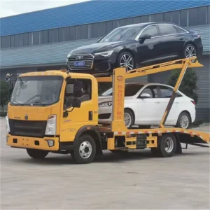 2 Axles Steel Car Carrier Transport Semi-Trailer 6-12 Car Capacity Max Payload >30000kg