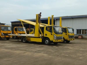 2 Car Transporter Trailer Semi Double Deck Vehicle Transport Car Carrier Truck Trailer Vehicle