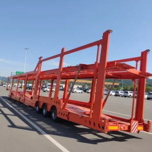 2 Floors 8-10 Cars Steel Carrier Semi Trailer Truck Car Transporter Car Towing Trailer 25001-30000kg Payload 13 Ton Fuwa