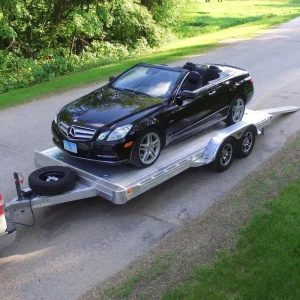 2 Ton 16 ft Tandem Axle Tilt Deck Car Utility Slanted Trailer for Car Mini Excavator Machine Forklift