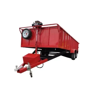 2 Ton Steel ATV Dump Trailer with Electric Brake Two Axles for Tractor Trailer Use