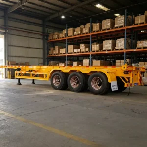 2-axle Heavy-duty Skeleton Trailer 12R22.5 Tire Factory Direct Custom Semi-trailer