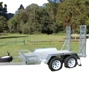 2.0T 8×5 Tandem Trailer Excavator Tractor Plant Use Transport Trailer Car Trailer