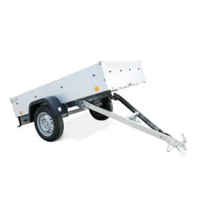 2.1m*1.1m Unbraked Small Box Trailer with Single Axle Light Duty 750KG Load Tipper Trailer Galvanized Flatbed Trailer OEM ODM