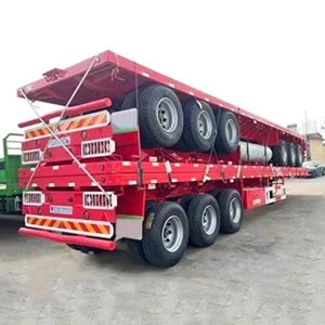 20 25 40 48 60ft Container Truck Trailer Flatbed Semi Truck Trailers