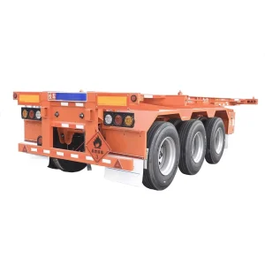 20-40-45ft Extendable Steel Skeletal Container Chassis Semi Trailer Air Suspension Light Tare Weight Truck Trailers