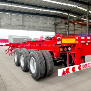 20 40FT Container Skeleton Semi Trailer New Steel Truck Trailers 2 3 4 Axles 40 50 60 Tons