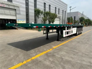 20-Foot 40-Foot Flatbed Container Transport Truck Semi-Trailer Made in China