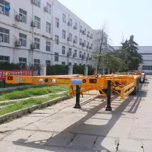 20 Ft to 40 Ft Extendable Sliding Skeletal Container Chassis Skeleton Semi Trailer Steel Customized Truck Trailers