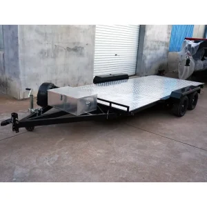 2000 kg 5m Long Double Axle Semi Trailer Utility Hauler Tilt Flatbed for Car Machine