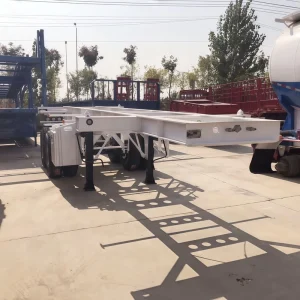 20FT 2 Axles Skeleton Container Semi Trailer for Shipping
