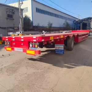 20FT 40FT Flat Bed Container Truck Trailer 3 4 5 Axle Flatbed Trailer Container Transport