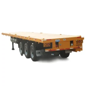 20FT 40FT Tri-Axle 3 4 Axle Steel Container Flatbed Semi Truck Trailers