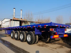 20FT Heavy Duty 3 Axle Flat Bed Truck Gooseneck Semi Trailer 50 Ton 40 Feet 53ft Flatbed Trailer Truck Semi Trailer