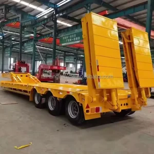 20Ft 53Ft 3 4 6 Axles Flatbed Semi Truck Trailers 12r22.5 Tyre Low Bed Truck Trailer