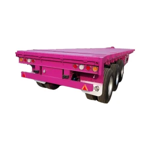 20ft 30ft 40ft High Bed Container Trailer with Three Axles Truck Trailer