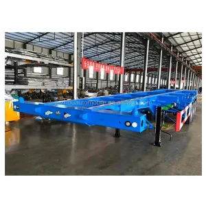 20ft 40ft Container Skeleton Chassis 2 3 4 Axles Cargo Semi Truck Trailer Steel Truck Trailer