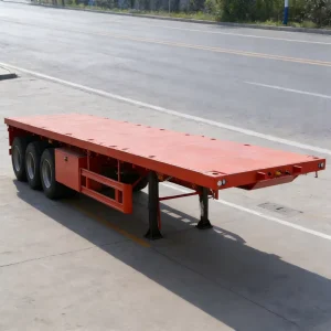 20ft 40ft High Load 3 Axle Flatbed Semi Trailer Flat Platform Semi Trailer