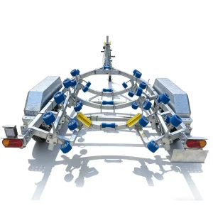 20ft Boat Trailer 3500lbs Capacity Galvanized Marine Trailer with LED Lights and Disc Brakes