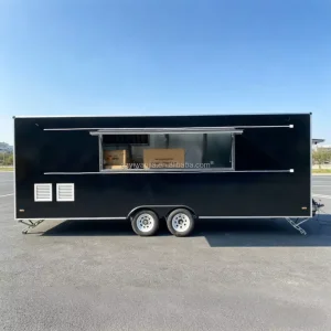 20ft Commercial Food Vans Concession Street Mobile Truck Cart Fast Food Trailer With Full Kitchen for Sale USA Europe Australia