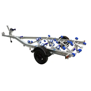 20ft Single Axle Poly Bunks Hydraulic Brake Aluminum Fishing Boat Trailer with VIN DOT 1490kg Max Payload