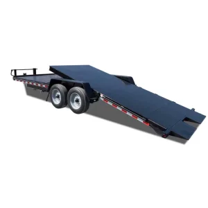 22*6ft Tilt Equipment Trailer with Fixed Front Deck 4500KG Load Capacity Car Hauler Tilt Bed Trailer with Ramp 2 5/16″ Coupler