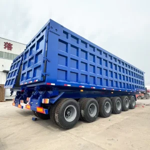 25cbm 4 Axles 40Ton U Shape Lime Dump Trailer Used Sand Rear Dump Semi Truck Trailer