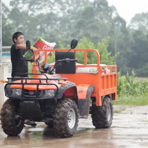 275cc 12kw 4WD Cargo Farm ATV 4X4 Agriculture UTVs ATVs with Hydraulic Tipping Bucket Trailer Core Components Motor Engine
