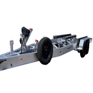 28ft Customized 8m Used Boat Watercraft Trailer 2 Axle Double Axles 3000kgs Loading Capacity