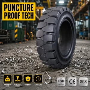 28×9-15 Forklift Tire Solid Pneumatic Tyre for Heavy Duty Material Handling Industrial