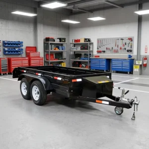 2T Double Axle Car Trailer Practical and Stable Semi-Trailer Made of Steel Safe and Multifunctional Customizable