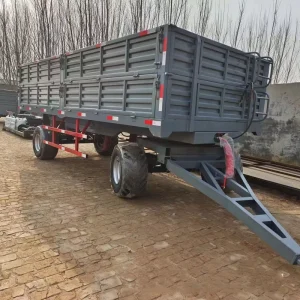 3 10 Ton Agriculture Farm Trailer with 4 Wheels Hydraulic Dump Trailer Tow Behind Tractors