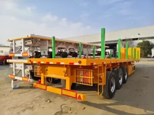 3 4 Axle 45 Foot 80 Ton Heavy Duty Container Semi Trailerk Flatbed Semi Trailer