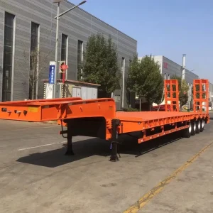 3 4 Axle 60-100 Ton Lowboy Semi Trailer Lowbed Trailer Low Bed Trailer for Sale