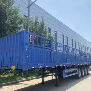3 4 Axle Fence Semi Trailer Transport 80 Ton Fence Cargo Semi Truck Trailer