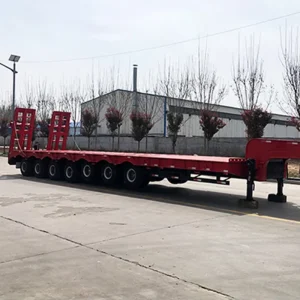 3/4 Axle Heavy Duty Steel Lowbed Semi Trailer for Containers and Diesel Oil Transport with Over 30 Ton Payload