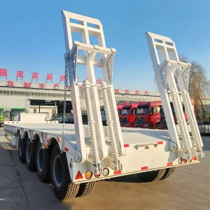 3 4 Axle Semi Low Trailers Heavy Equipment Trailers Lowbed Trailers