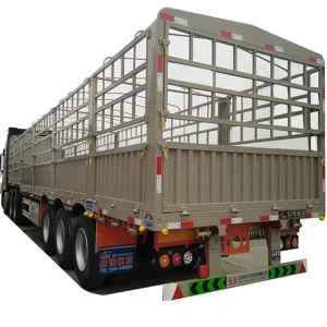 3/4 Axles 40FT Side Wall Fence Semi Trailer for Livestock and Bulk Cargo Transport 12.5m 40 Ton Utility Farm Cargo Fence Trailer