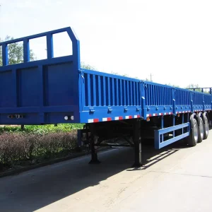 3 4 Axles 40ft 13m 12.5m Truck Semi-Trailer 40ton 60ton Cargo Stake Fence Steel Side Wall Fence Semi Trailer for Sale