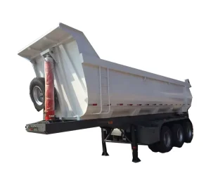 3 4 Axles Tandem Hydraulic Tipper Box Utility Trailer 45 Cbm Side Dump Trailer
