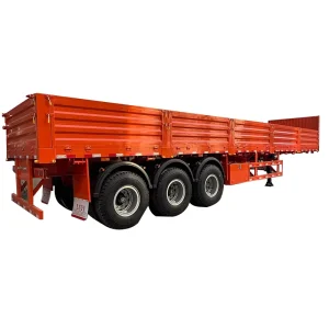 3 Axis Side-tilting Panel Semi-trailer for Heavy-load Building Materials Transportation Steel Plate Side Walls Semi-trailer